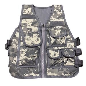 Kids Tactical Vest Adjustable‎ Lightweight Army Camouflage Paintball Cosplay